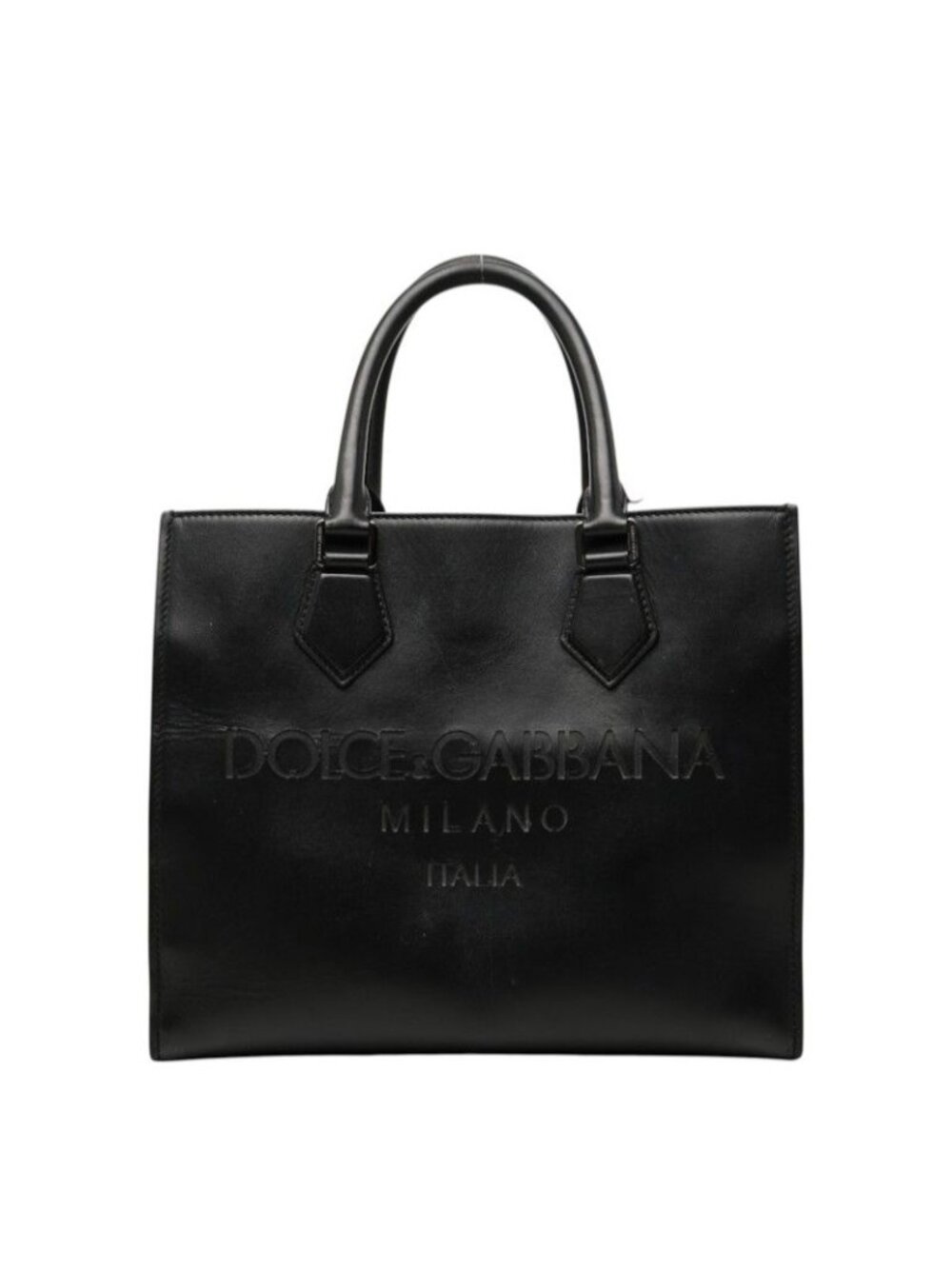 Dolce & Gabbana Logo Handbag Black Leather